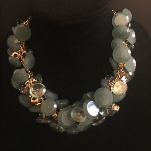 J Crew Green stones necklace
